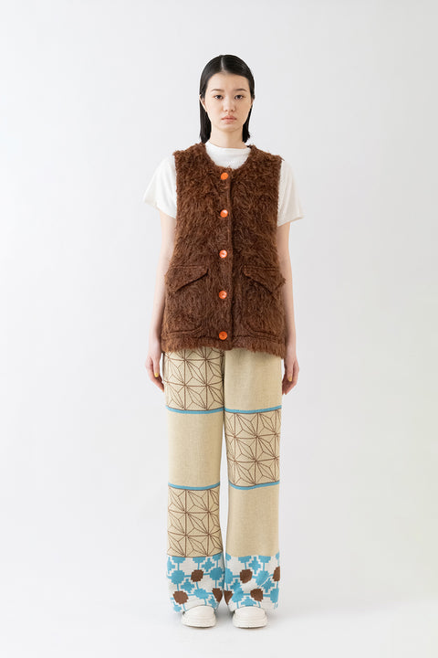 Marquetry Knit Pants / Beige