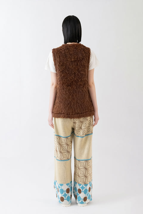 Marquetry Knit Pants / Beige