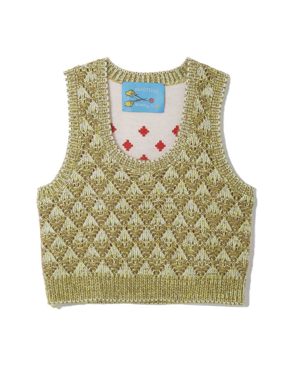 Scale Pattern Knit Vest/ Yellow – A PRACTICED HAND