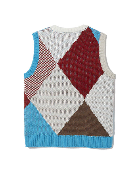 Acrobats Argyle Vest / Ivory