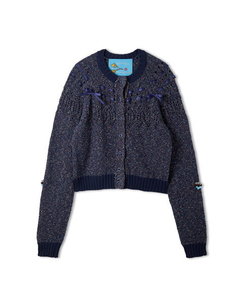 Tied With Love Cardigan / D.Blue