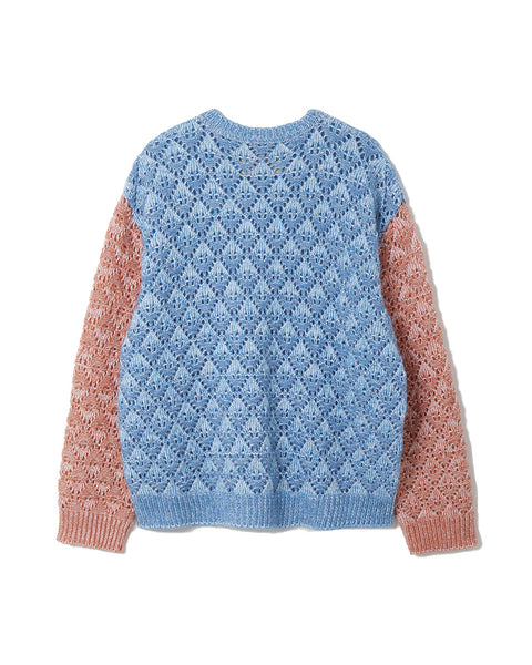 Scale Pattern Sweater/ Blue