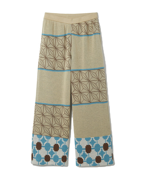 Marquetry Knit Pants / Beige