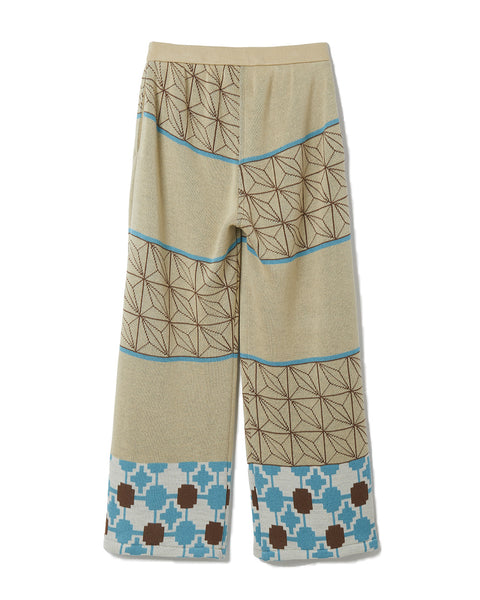 Marquetry Knit Pants / Beige