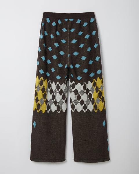 Marquetry Knit Pants / Brown