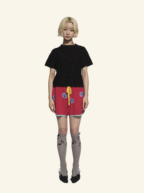 Twinkle Knit T-shirt / Black