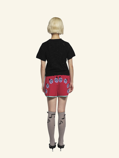 Twinkle Knit T-shirt / Black
