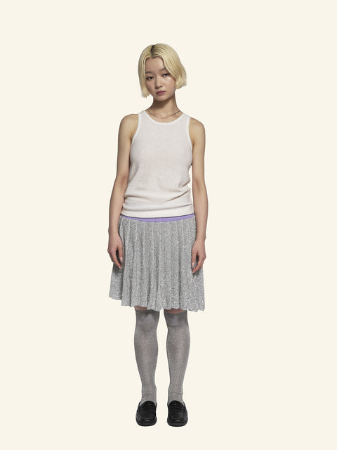 Twinkle Knit Tank Top / White